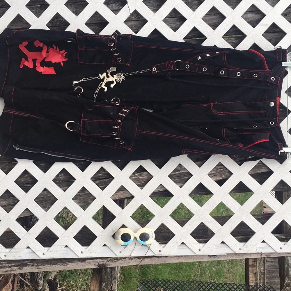 Tripp NYC Black Pants with Red and White Accents - Picture 3 of 5